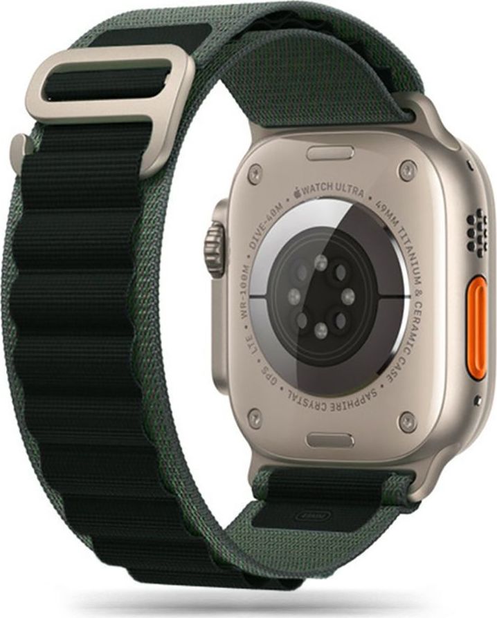 Tech-Protect Řemínek pro Apple Watch 44mm / 45mm / 46mm / 49mm - Tech-Protect, Nylon Pro Black/Green