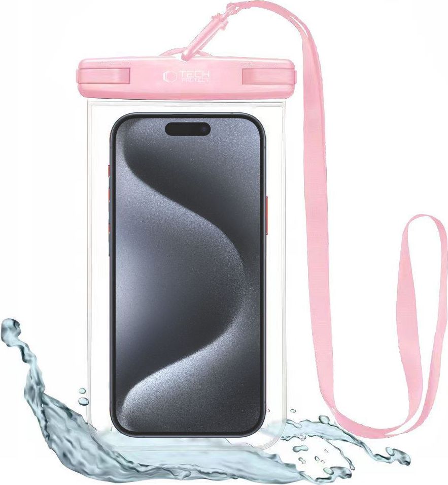 Tech-Protect Plážové voděodolné pouzdro na mobil - Tech-Protect, UWC7 Universal Pink