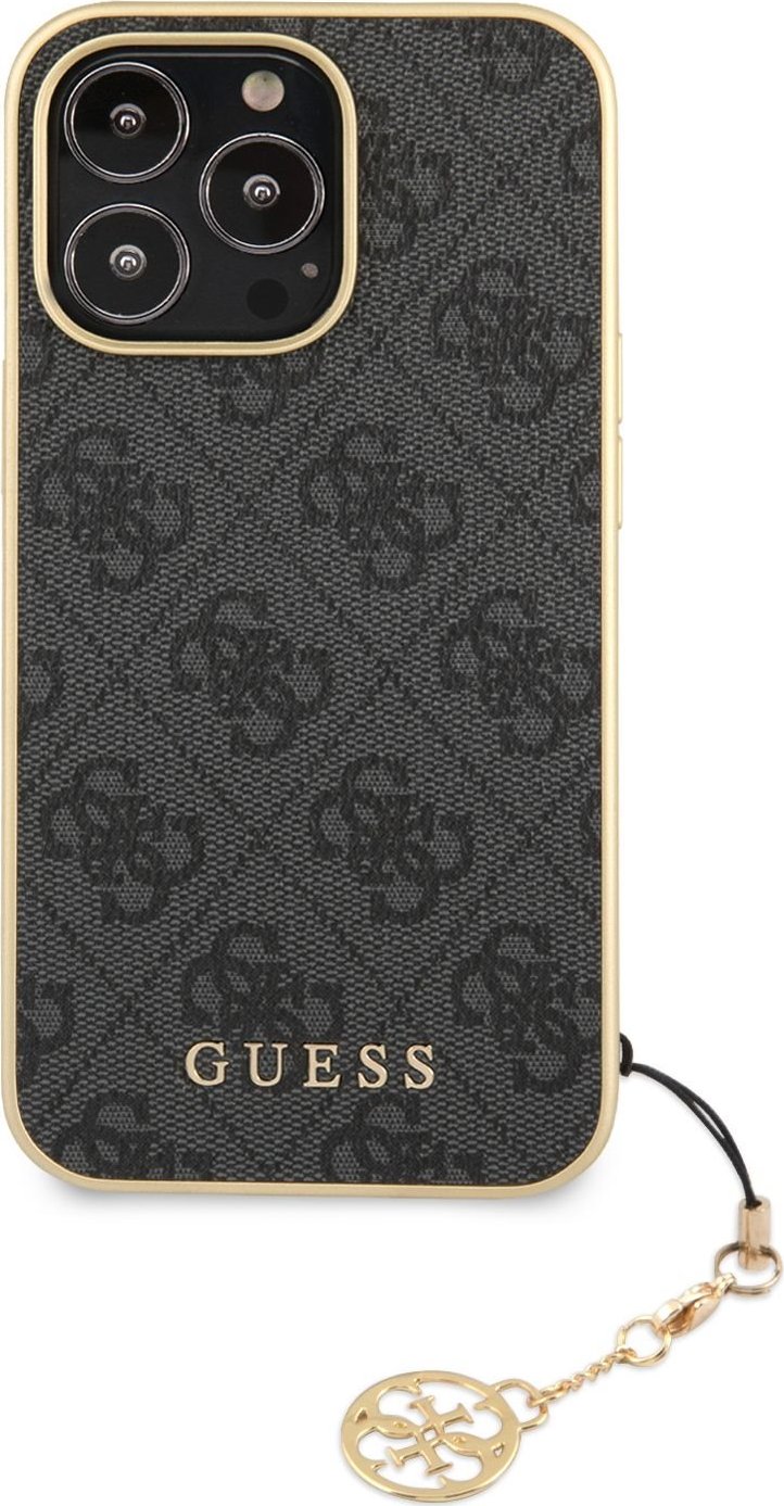 Guess Ochranný kryt pro iPhone 13 Pro MAX - Guess, 4G Charms Gray