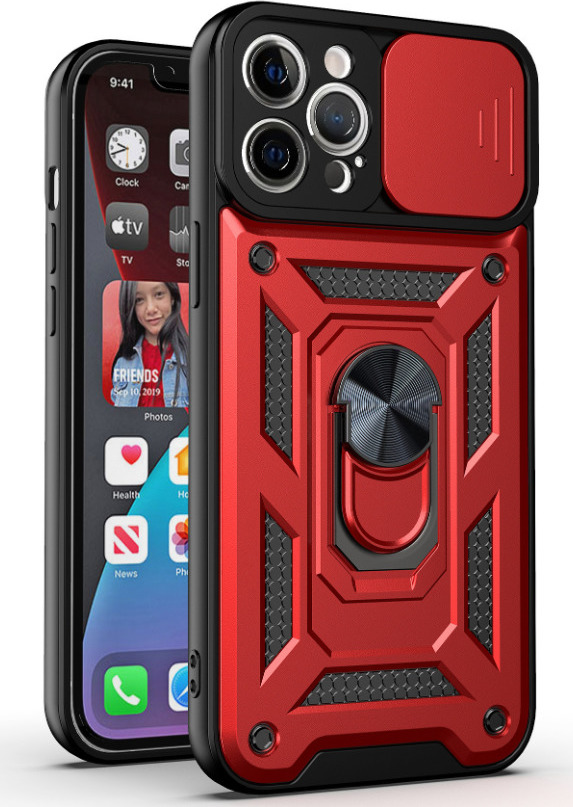 Mercury Ochranný kryt pro iPhone 12 Pro MAX - Mercury, Camera Slide Red