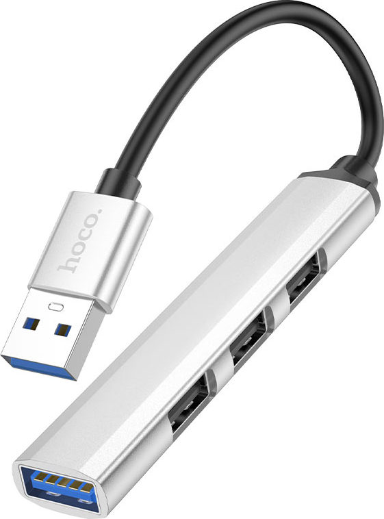 Hoco Redukce USB-A to USB-A - Hoco, HB26 Silver