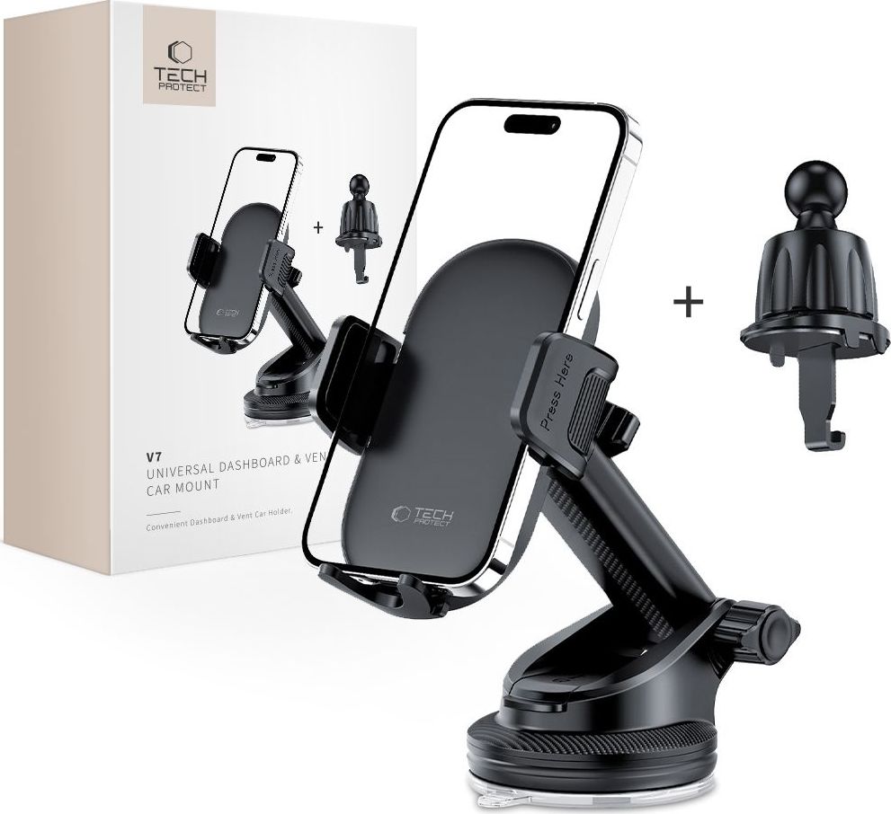 Tech-Protect Univerzální držák mobilu do auta - Tech-Protect, V7 Dashboard & Vent