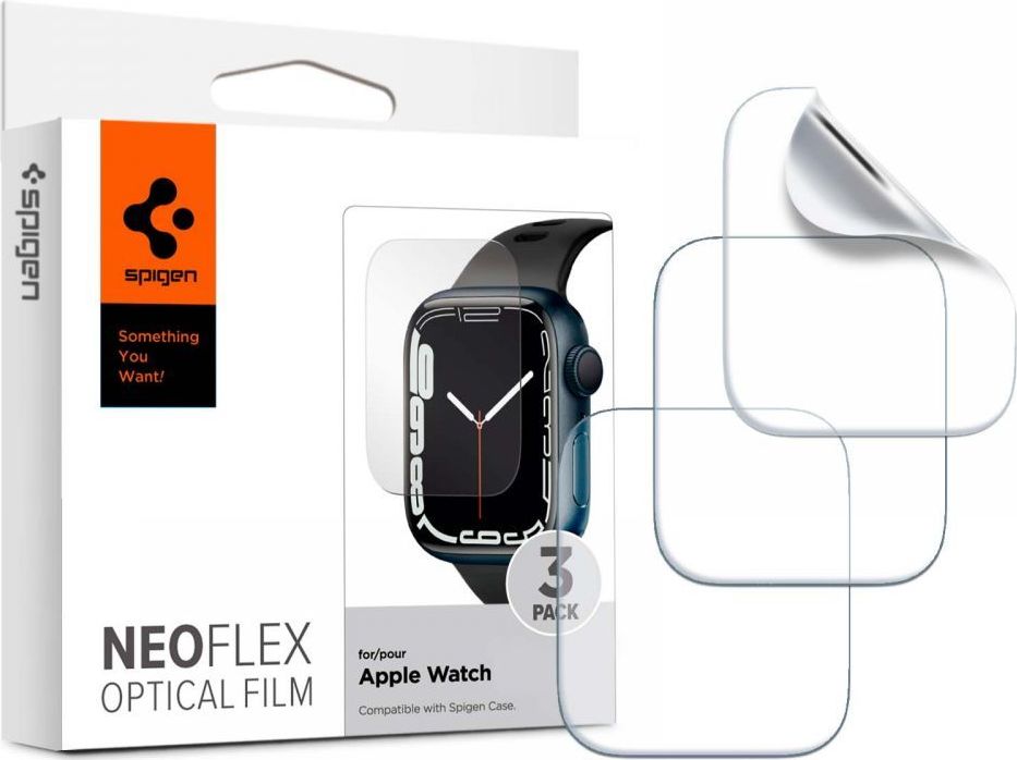 Sada ochranných fólií na Apple Watch 42/44/45 Spigen Film Neo Flex