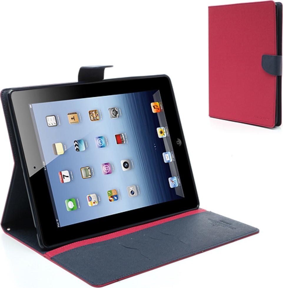 Mercury Pouzdro / kryt pro Apple iPad 2 / 3 / 4 - Mercury, Fancy Diary Hotpink/Navy