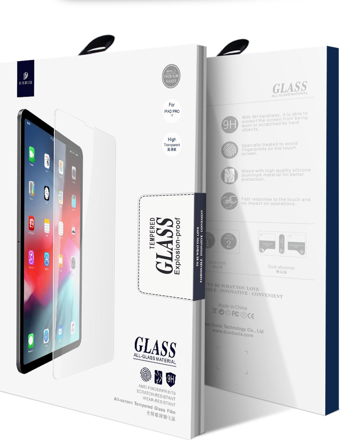 DuxDucis Ochranné tvrzené sklo pro iPad Air (2022/2020) / iPad Pro 11 (2018/2020/2021/2022) - DuxDucis, Tempered Glass
