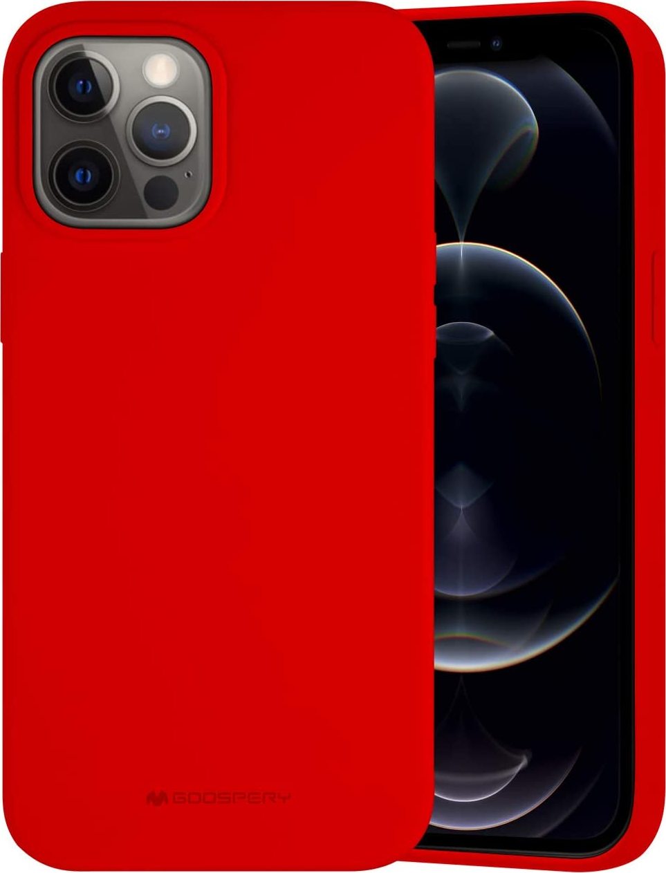 Mercury Ochranný kryt pro iPhone 12 Pro MAX - Mercury, Silicone Red