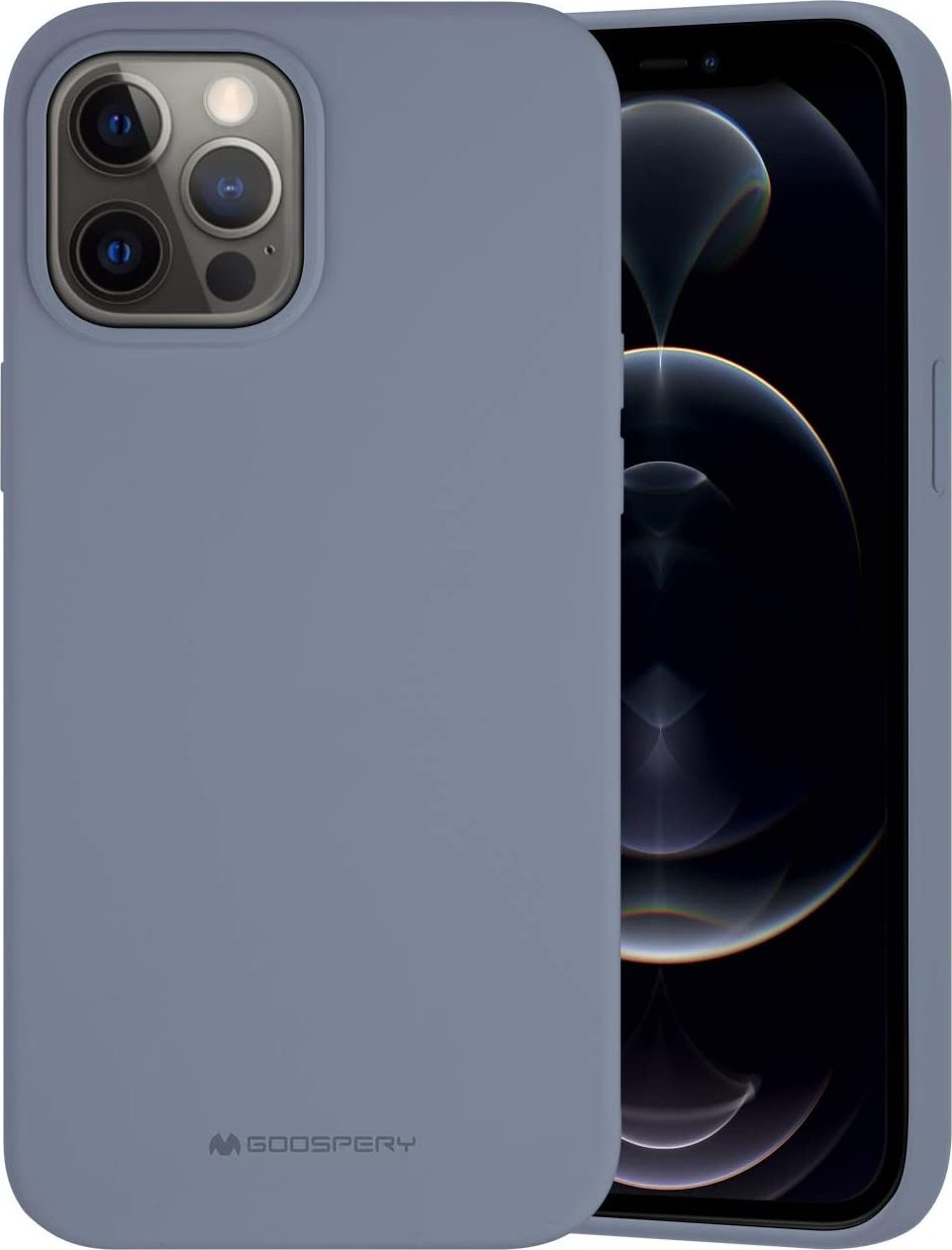 Mercury Ochranný kryt pro iPhone 12 Pro MAX - Mercury, Silicone Lavender Gray