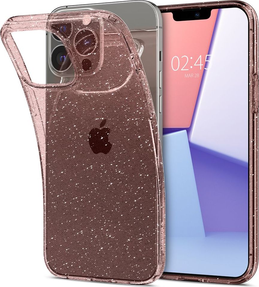 Spigen Ochranný kryt pro iPhone 13 Pro MAX - Spigen, Liquid Glitter Rose