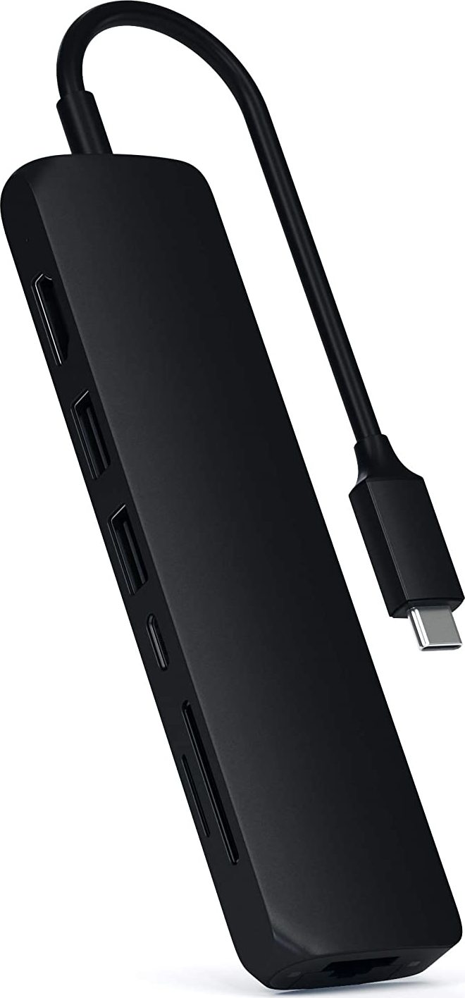 Hliníkový tenký víceportový USB-C HUB Satechi - černý