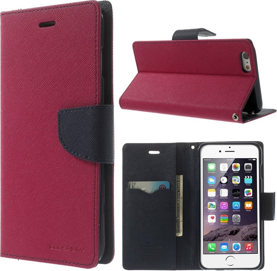 Mercury Pouzdro / kryt pro Apple iPhone 6 Plus / 6S Plus - Mercury, Fancy Diary HOTPINK/NAVY