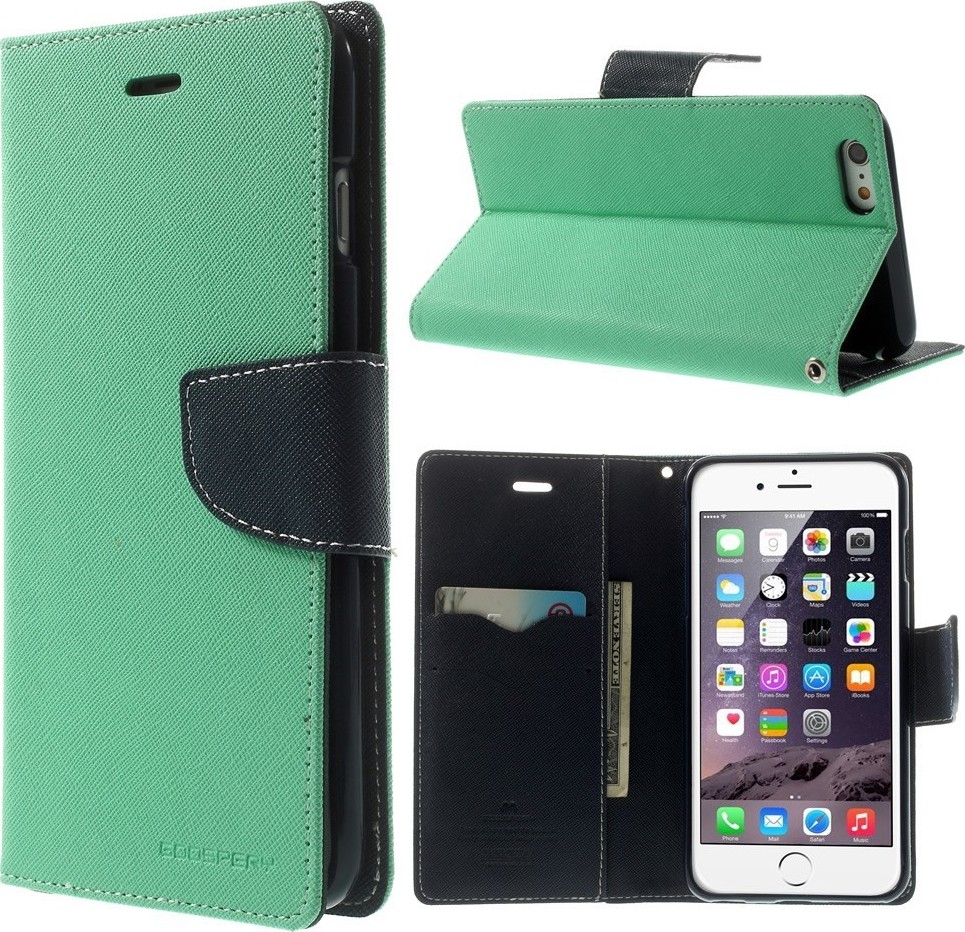 Mercury Pouzdro / kryt pro Apple iPhone 6 Plus / 6S Plus - Mercury, Fancy Diary MINT/NAVY