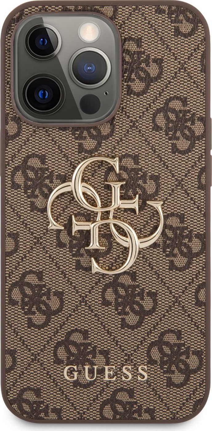 Guess Ochranný kryt pro iPhone 13 Pro - Guess, 4G Logo Back Brown