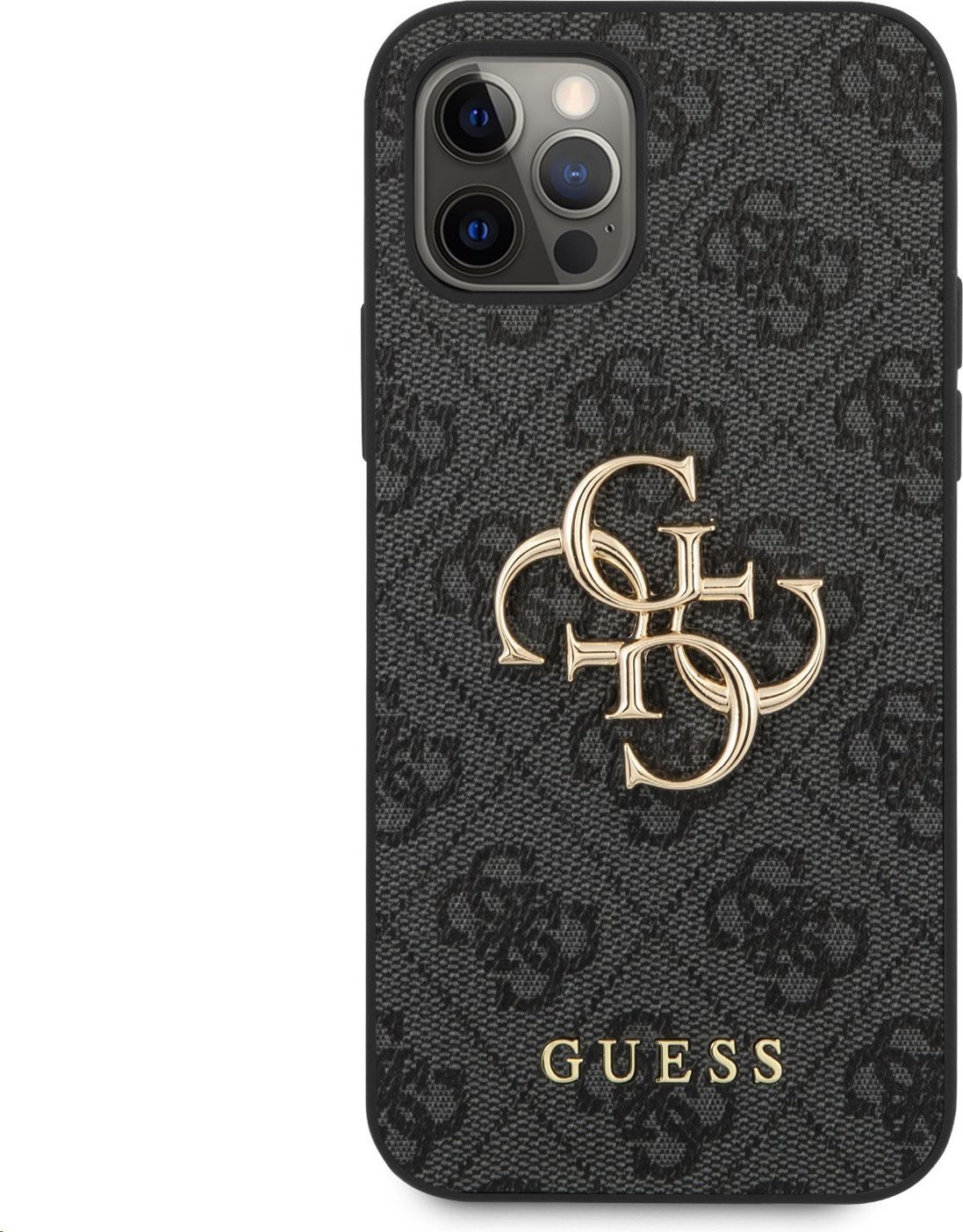 Guess Ochranný kryt pro iPhone 12 / 12 Pro - Guess, 4G Logo Back Gray