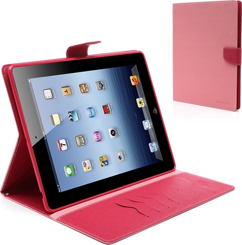 Mercury Pouzdro / kryt pro Apple iPad 2 / 3 / 4 - Mercury, Fancy Diary Pink/Hotpink