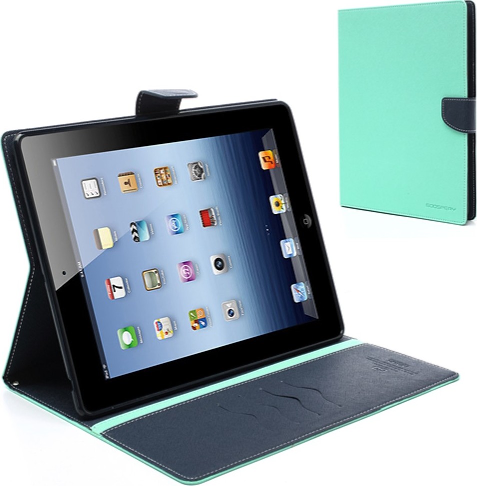 Mercury Pouzdro / kryt pro Apple iPad 2 / 3 / 4 - Mercury, Fancy Diary Mint/Navy