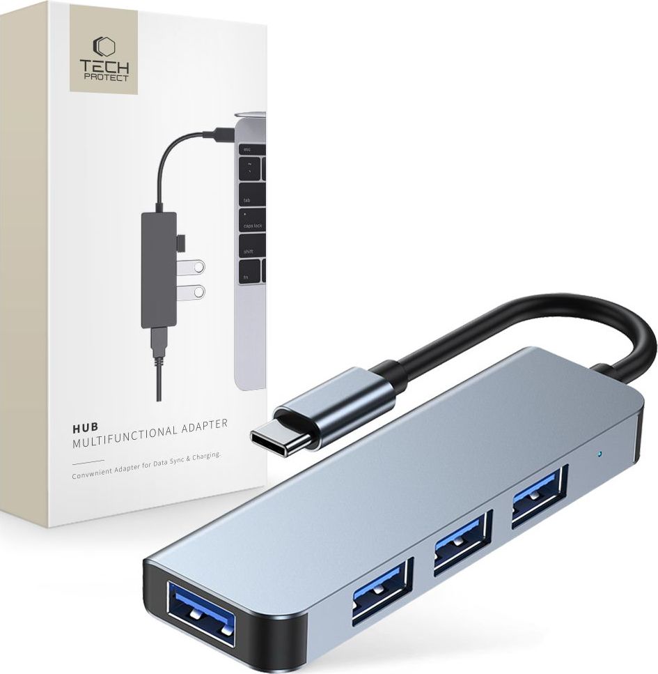 Tech-Protect Redukce / adaptér USB-C - Tech-Protect, V1-HUB 4in1