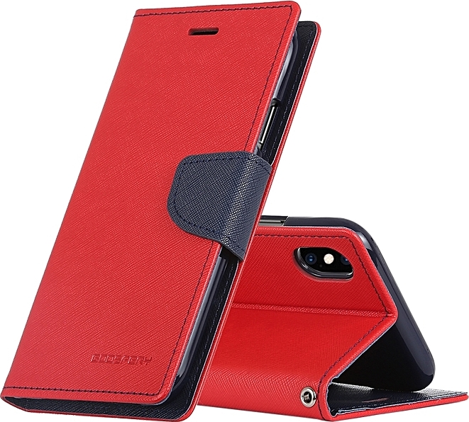 Mercury Pouzdro / kryt pro iPhone XS MAX - Mercury, Fancy Diary Red/Navy