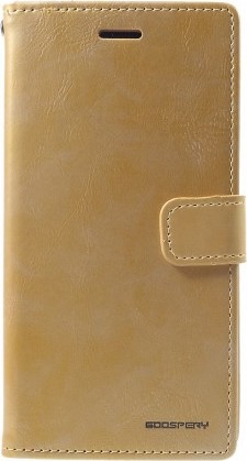 Mercury Pouzdro / kryt pro iPhone XR - Mercury, Bluemoon Diary Gold