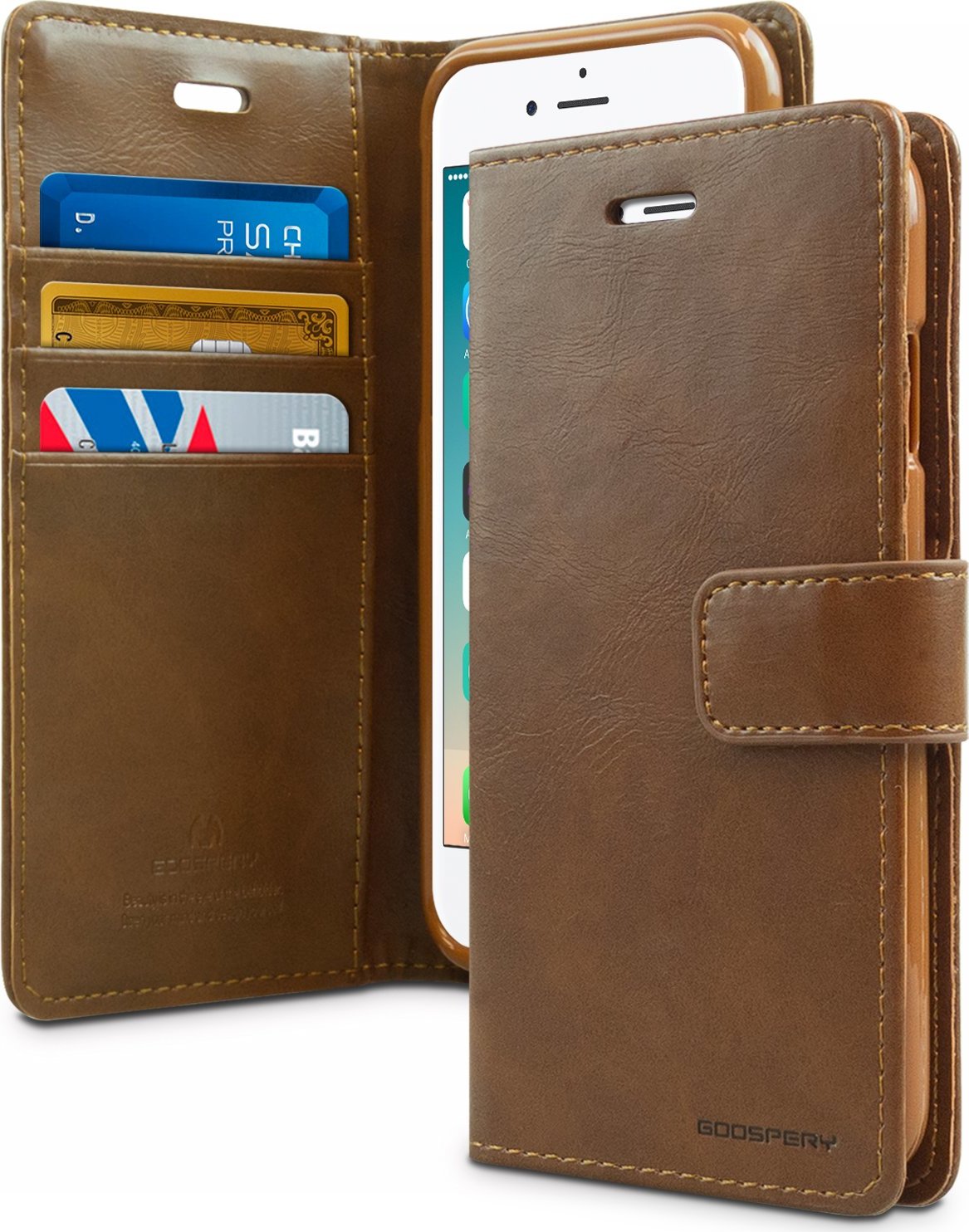 Mercury Pouzdro / kryt pro iPhone 7 Plus / 8 Plus - Mercury, Bluemoon Diary Brown