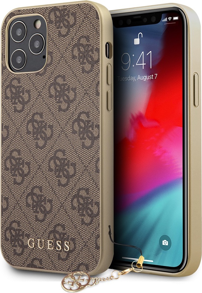 Guess Ochranný kryt pro iPhone 12 Pro MAX - Guess, 4G Charms Brown