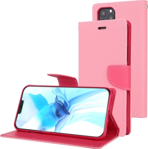 Mercury Pouzdro na iPhone 12 / 12 Pro - Mercury, Fancy Diary Pink/Hotpink