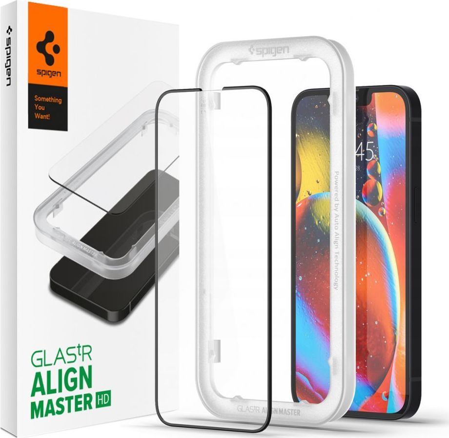 Spigen Glass tR AlignMaster HD tvrzené sklo iPhone 14/13 Pro/13