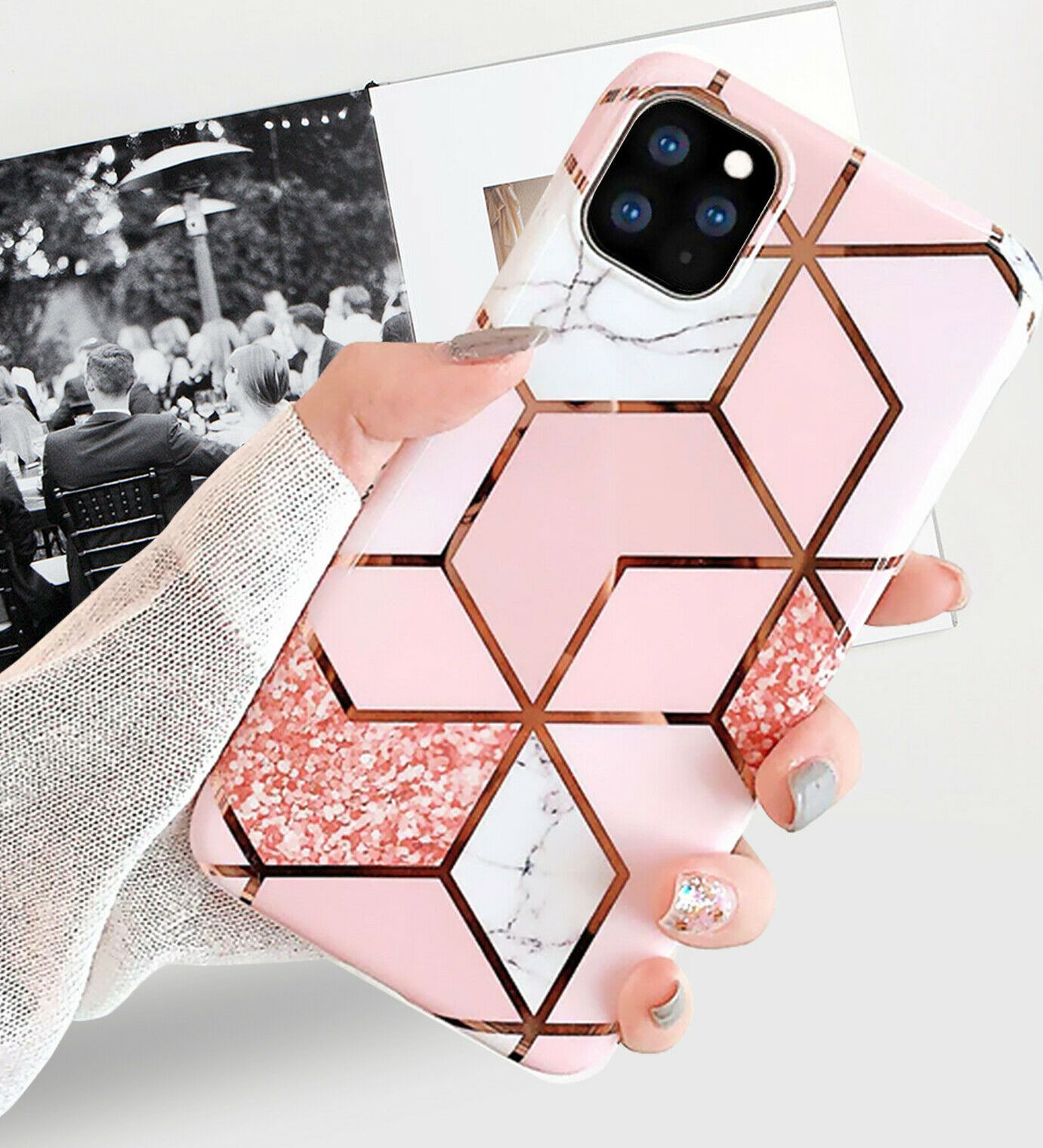 iPouzdro.cz Ochranný kryt pro iPhone 11 Pro - Geometric Pink