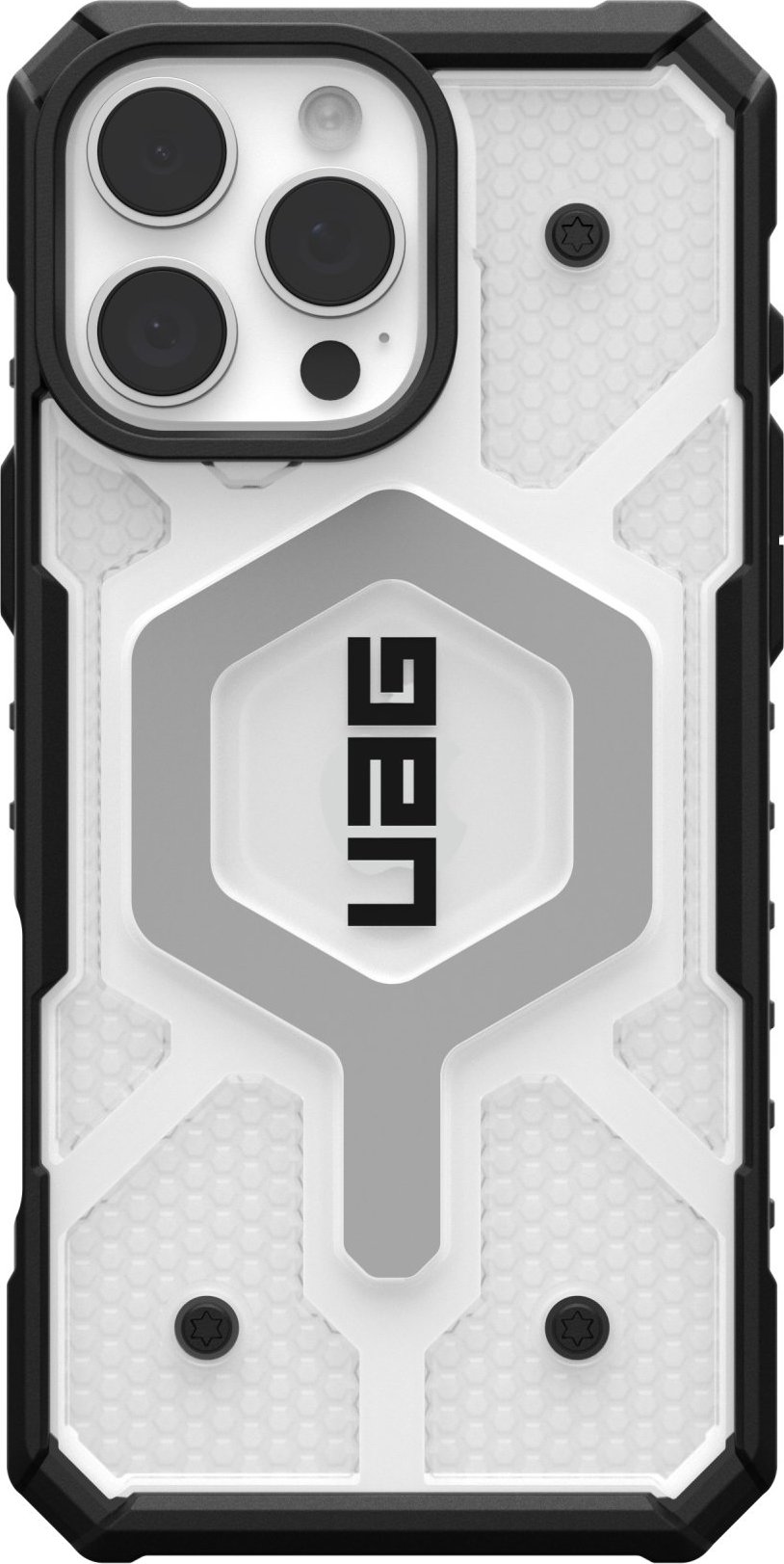 UAG Pathfinder Clear Magsafe kryt iPhone 16 Pro Max bílý