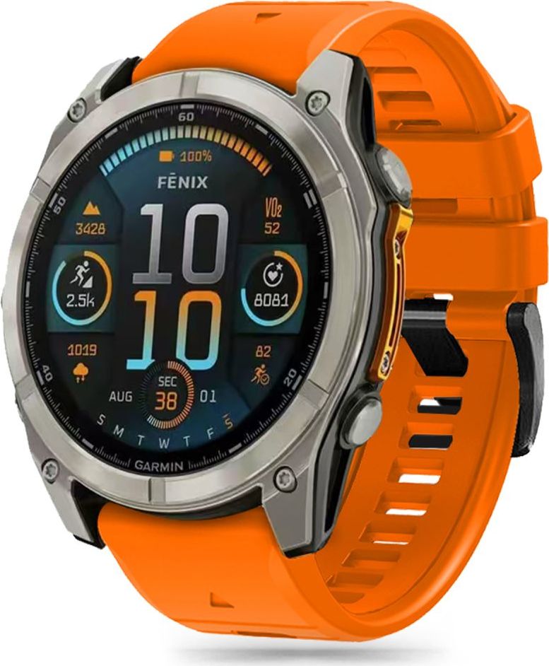 Tech-Protect Řemínek pro Garmin Fenix 5X / 5X PLUS / 6X / 6X PRO / 7X / 8 (51mm) - Tech-Protect, Silicone Line Orange