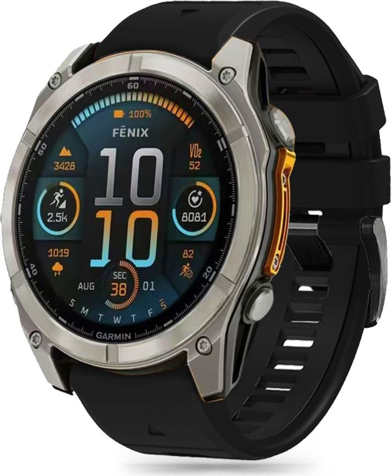Tech-Protect Řemínek pro Garmin Fenix 5X / 5X PLUS / 6X / 6X PRO / 7X / 8 (51mm) - Tech-Protect, Silicone Line Black