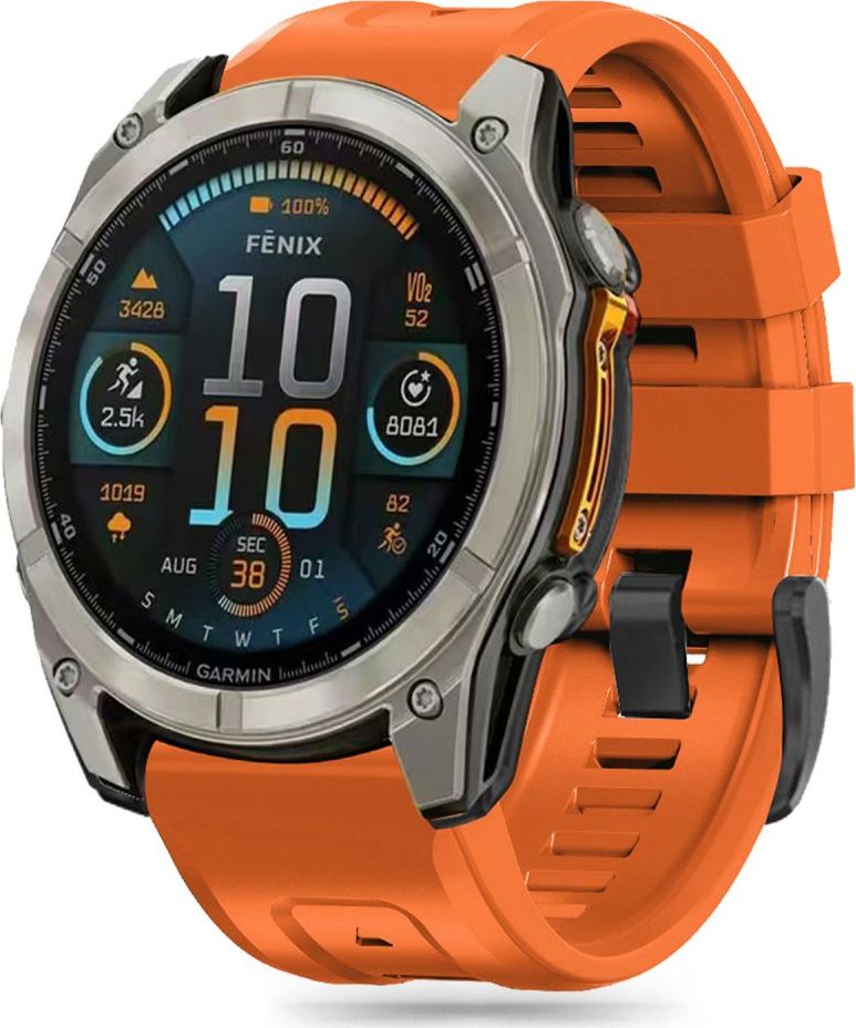 Tech-Protect Řemínek pro Garmin Fenix 5X / 5X PLUS / 6X / 6X PRO / 7X / 8 (51mm) - Tech-Protect, Silicone Orange - ROZBALENO