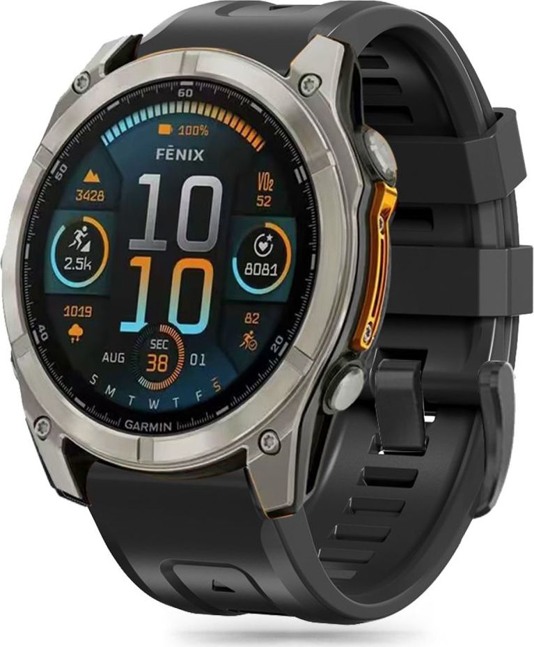Tech-Protect Řemínek pro Garmin Fenix 5 / 6 / 6 PRO / 7 / 8 (47mm) / E - Tech-Protect, Silicone Black