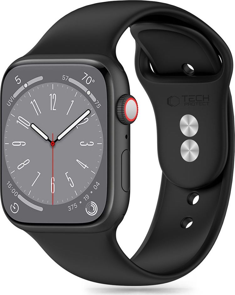 Tech-Protect Řemínek pro Apple Watch 38mm / 40mm / 41mm / 42mm - Tech-Protect, Silicone Black