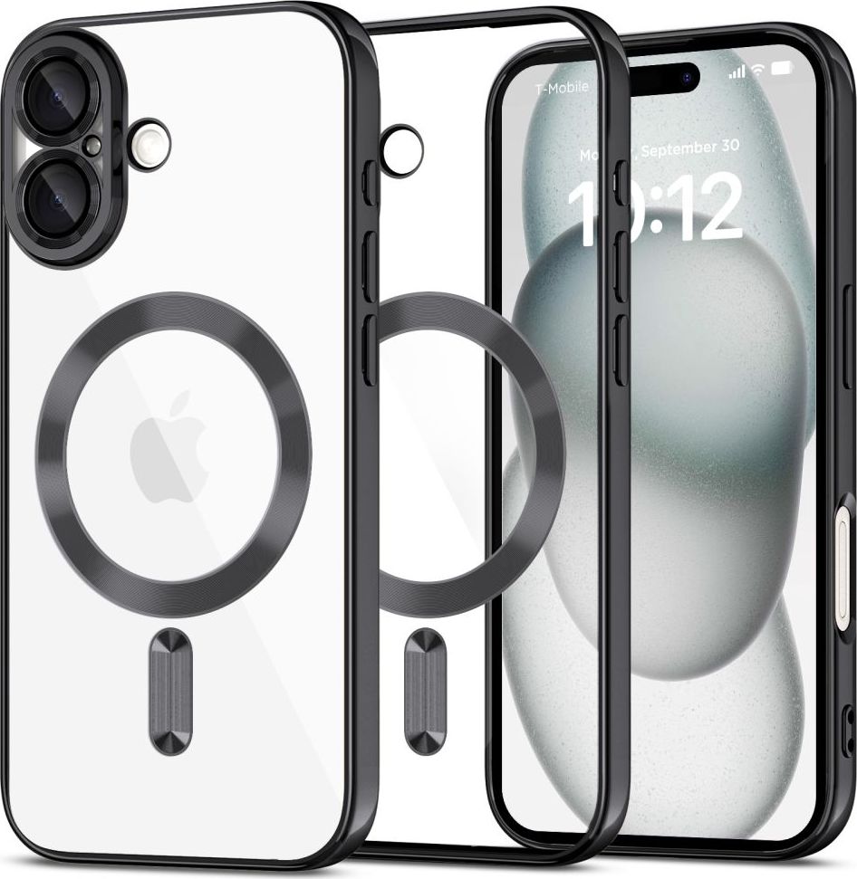 Tech-Protect Ochranný kryt na iPhone 16 - Tech-Protect, Magshine MagSafe Shiny Black