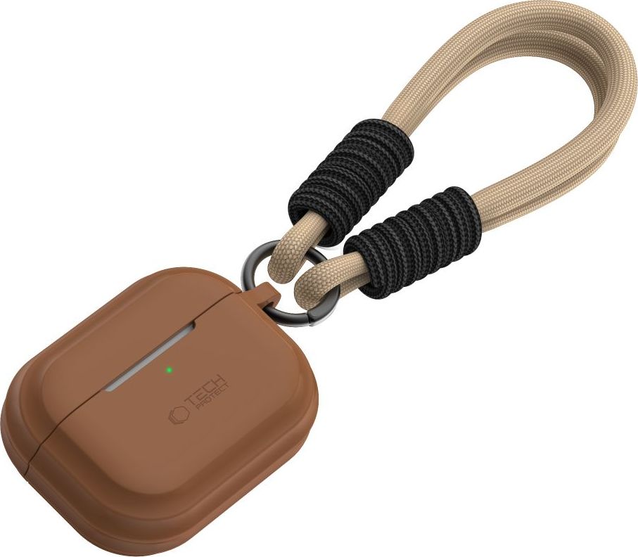 Tech-Protect Pouzdro na sluchátka AirPods Pro 1/2 - Tech-Protect, Silicone Rope Chocolate
