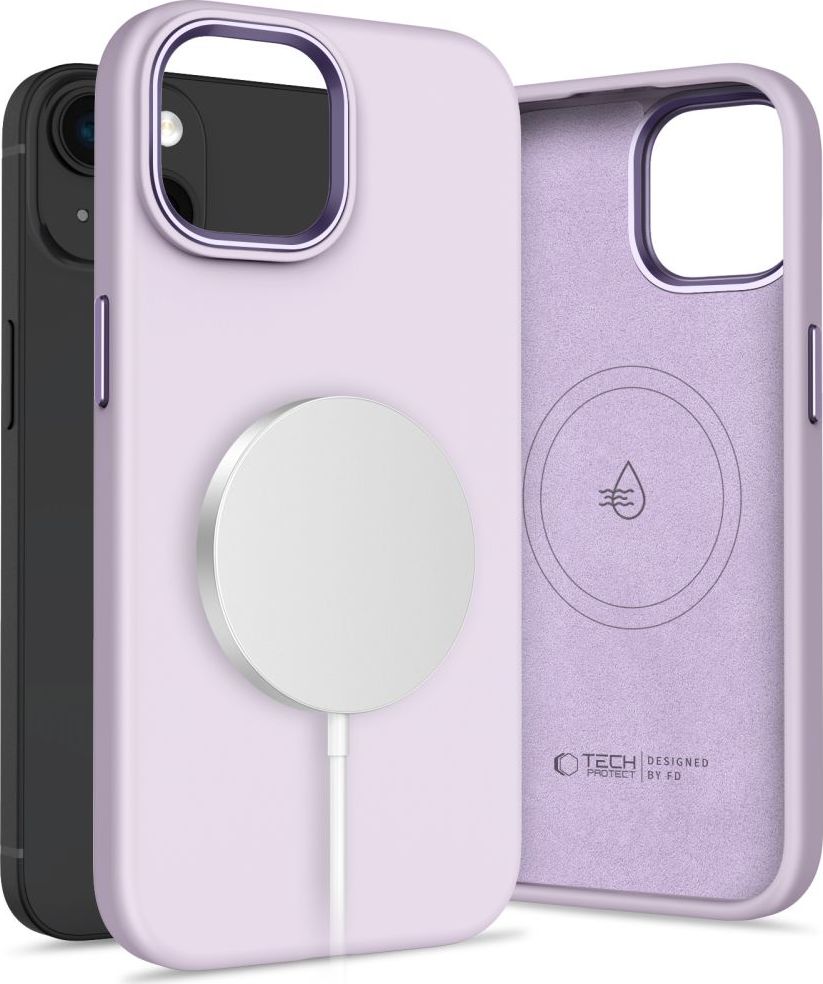 Tech-Protect Ochranný kryt na iPhone 15 - Tech-Protect, Pure MagSafe Mauve