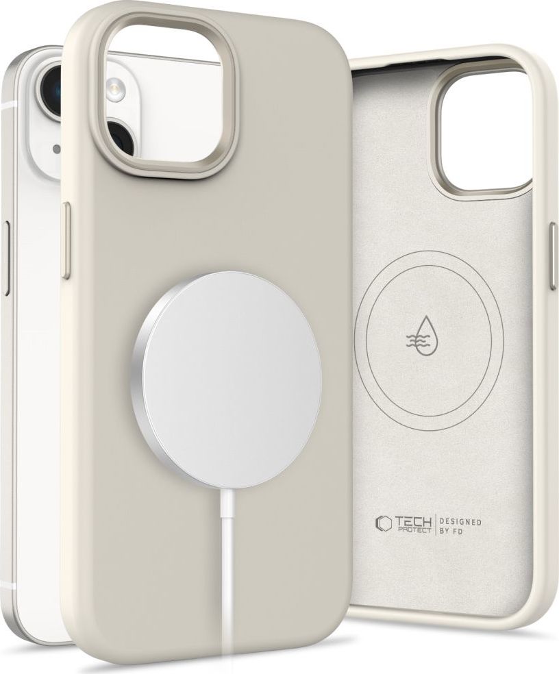 Tech-Protect Ochranný kryt na iPhone 14 - Tech-Protect, Pure MagSafe Cosmic Latte