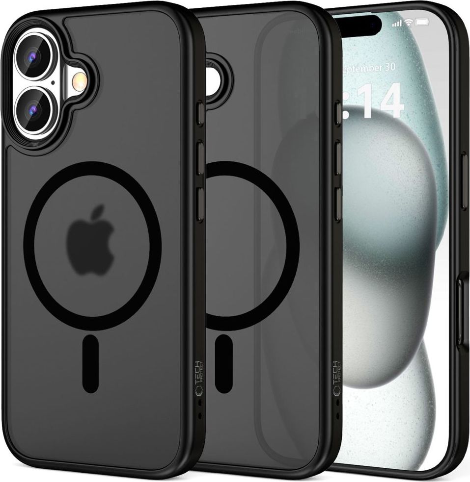Tech-Protect Ochranný kryt na iPhone 16 - Tech-Protect, Magmat MagSafe Matte Black