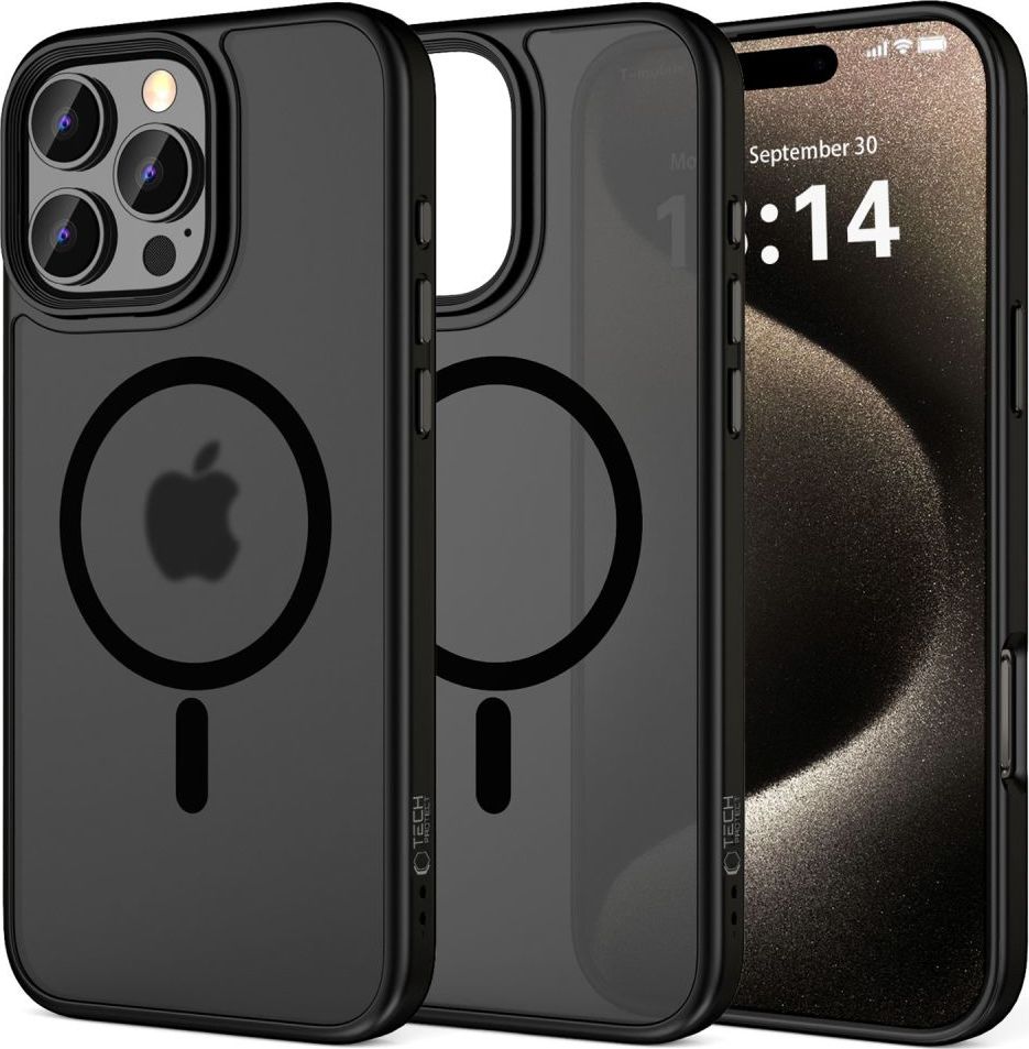 Tech-Protect Ochranný kryt na iPhone 16 Pro MAX - Tech-Protect, Magmat MagSafe Matte Black