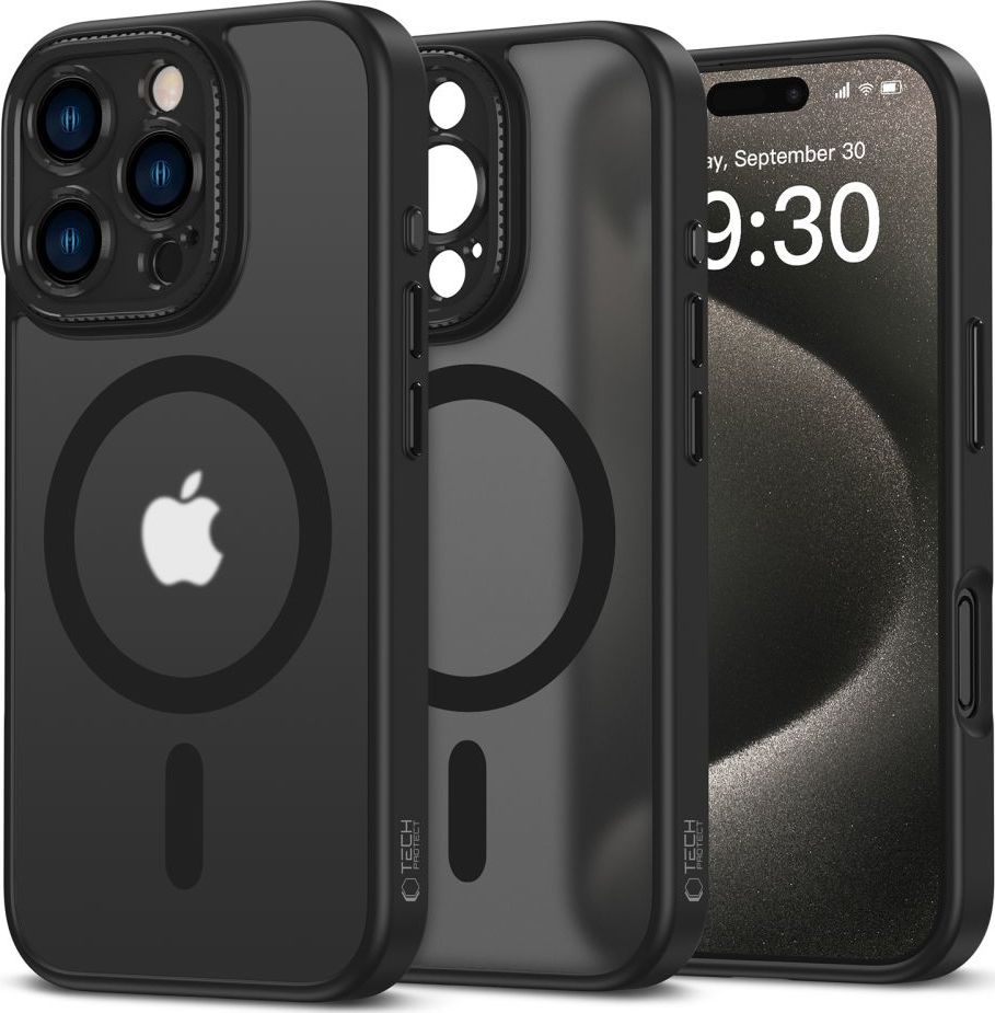 Tech-Protect Ochranný kryt na iPhone 16 Pro - Tech-Protect, Magcam MagSafe Matte Black