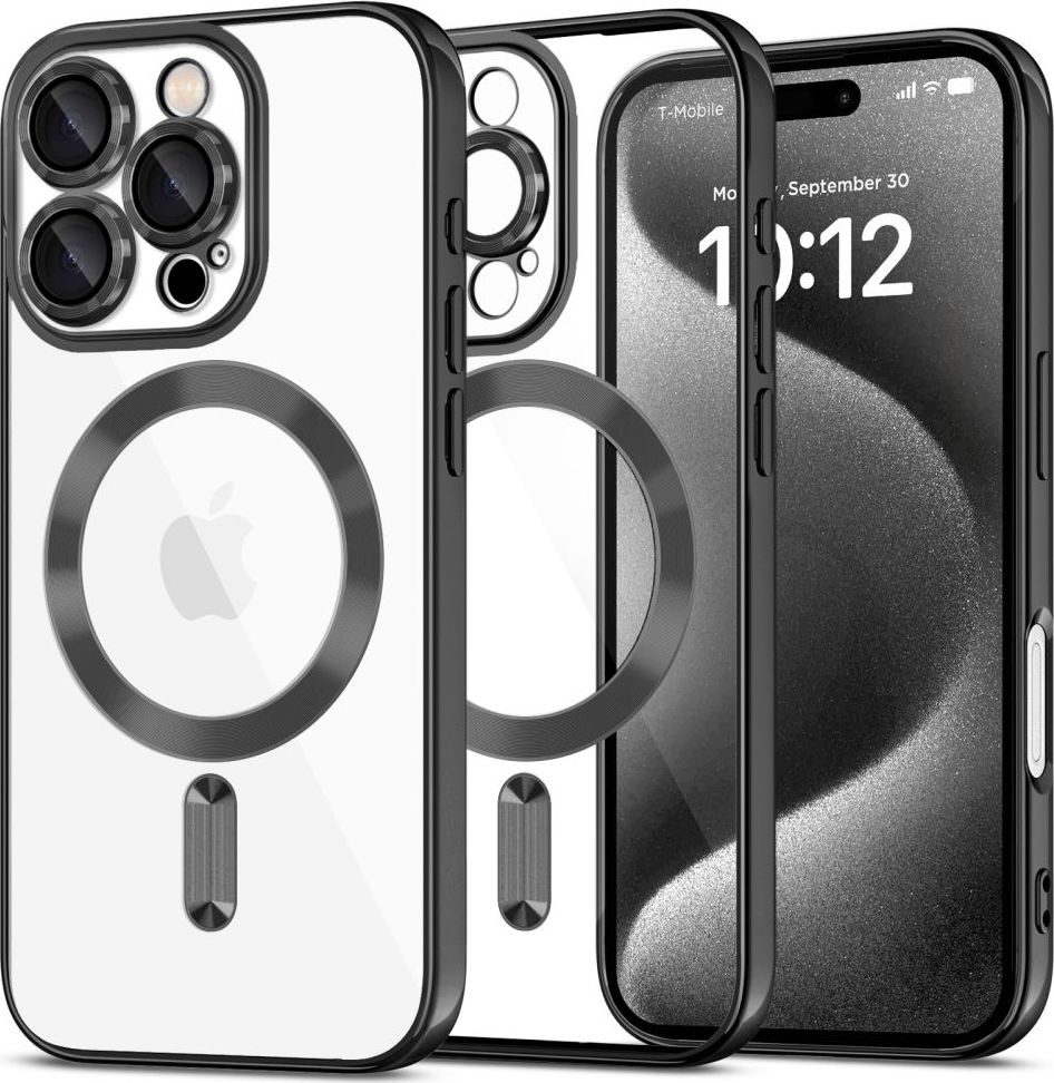 Tech-Protect Ochranný kryt na iPhone 16 Pro - Tech-Protect, Magshine MagSafe Shiny Black