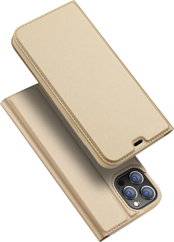 DuxDucis Knížkové pouzdro na iPhone 12 Pro MAX - DuxDucis, SkinPro Gold