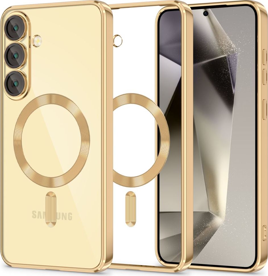 Tech-Protect Ochranný kryt na Samsung Galaxy S25+ PLUS - Tech-Protect, MagFlex MagSafe Shiny Gold