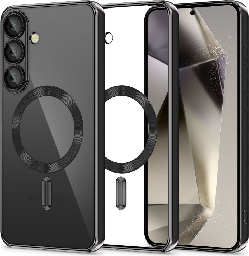 Tech-Protect Ochranný kryt na Samsung Galaxy S25+ PLUS - Tech-Protect, MagFlex MagSafe Shiny Black