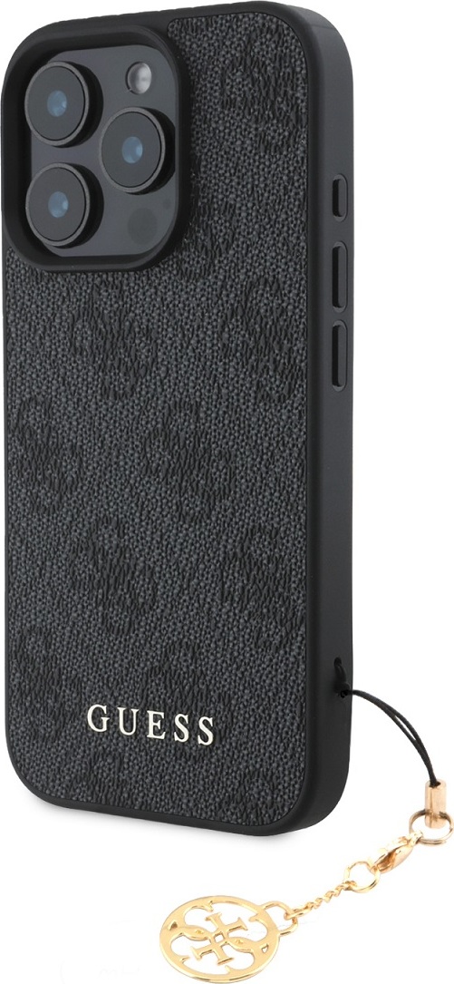 Guess 4G Charm kryt pro iPhone 16 Pro šedý
