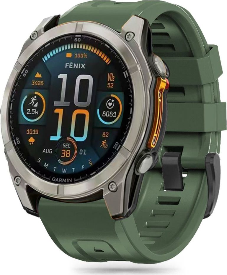 Tech-Protect Řemínek pro Garmin Fenix 5X / 5X PLUS / 6X / 6X PRO / 7X / 8 (51mm) - Tech-Protect, Silicone Army Green