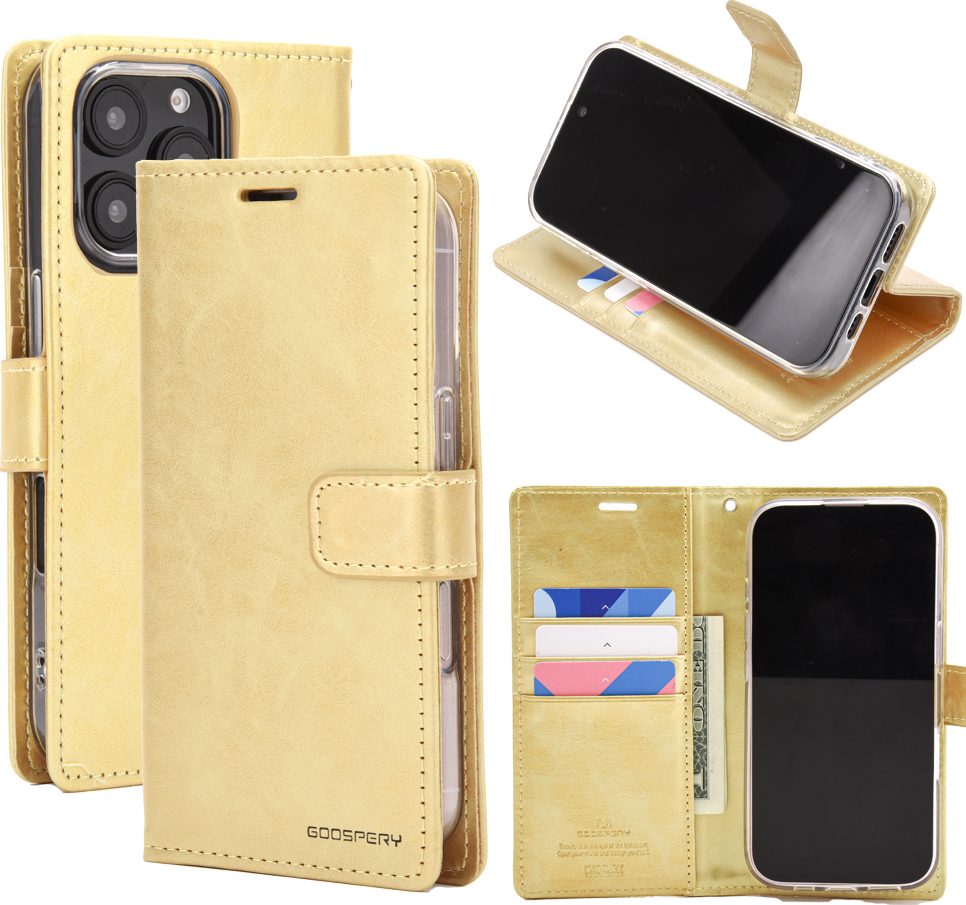 Mercury Ochranné pouzdro na iPhone 16 Pro MAX - Mercury, Bluemoon Diary Gold