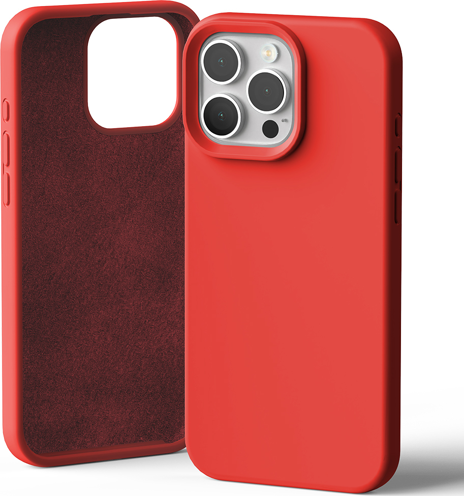 Mercury Ochranný kryt na iPhone 16 Pro MAX - Mercury, Silicone Red