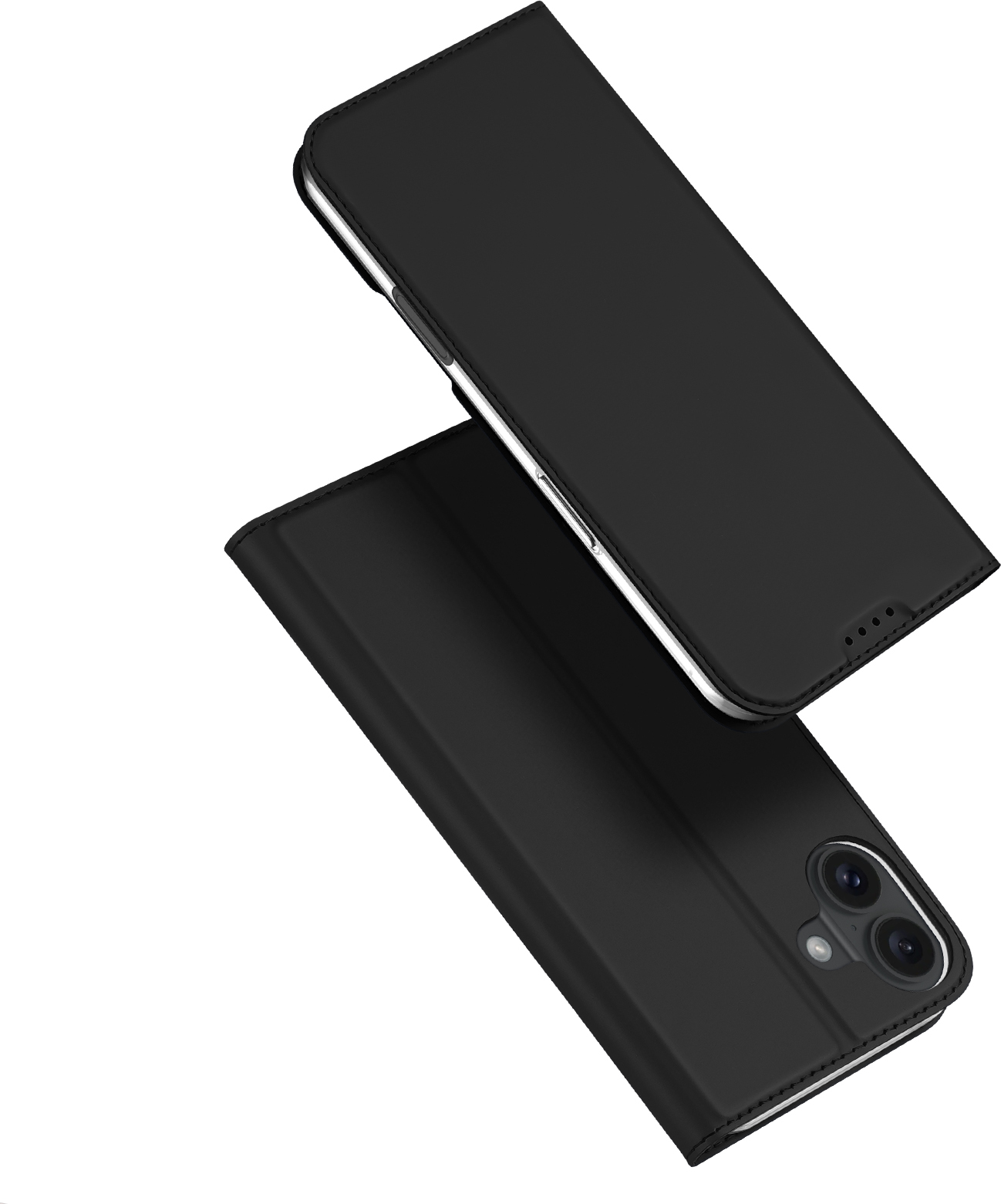 DuxDucis Knížkové pouzdro na iPhone 16 PLUS - DuxDucis, SkinPro Black