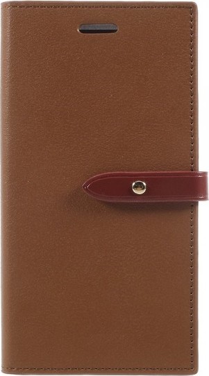 Mercury Pouzdro / kryt pro iPhone XS / X - Mercury, Romance Diary BROWN/WINE